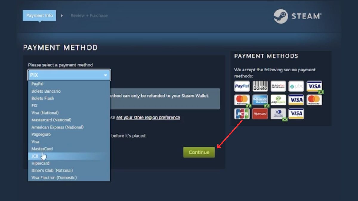 Method 3 - via credit card