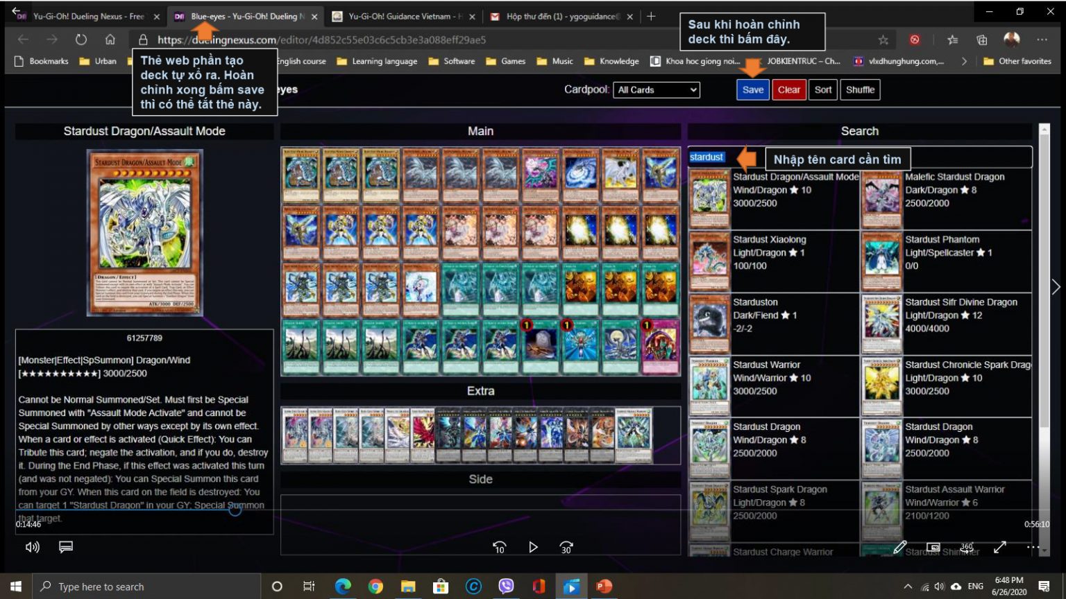 Manual deck creation interface, Create a new deck section